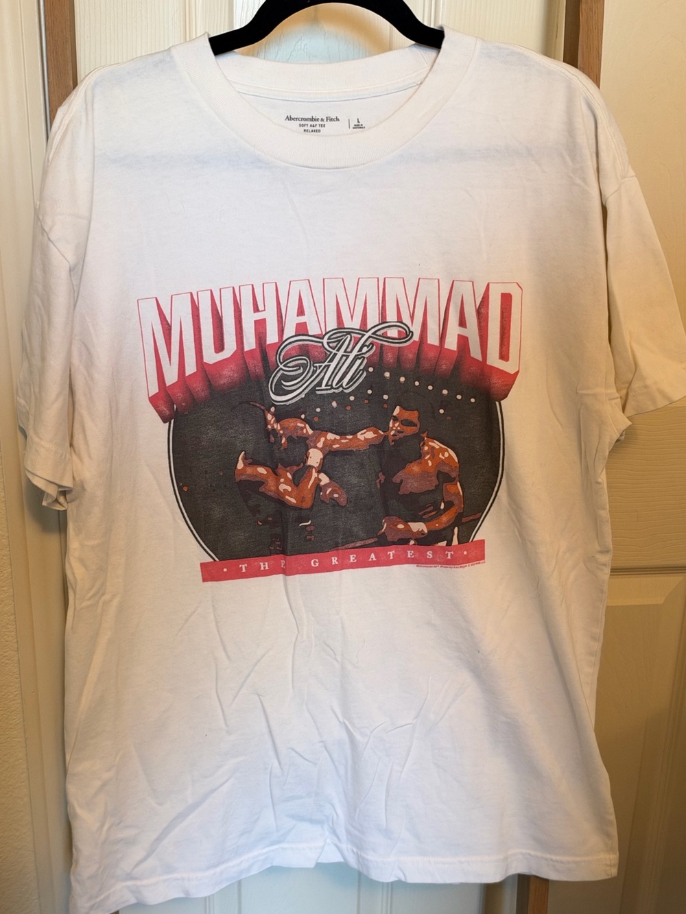 Abercrombie & Fitch White Muhammad Ali Graphic Tee